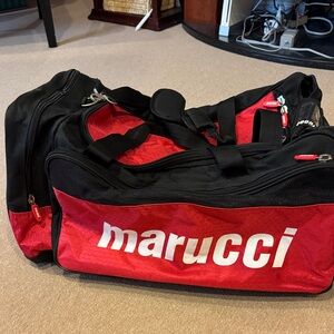 Marucci Red and Black Men's Duffel Baseball Bag
